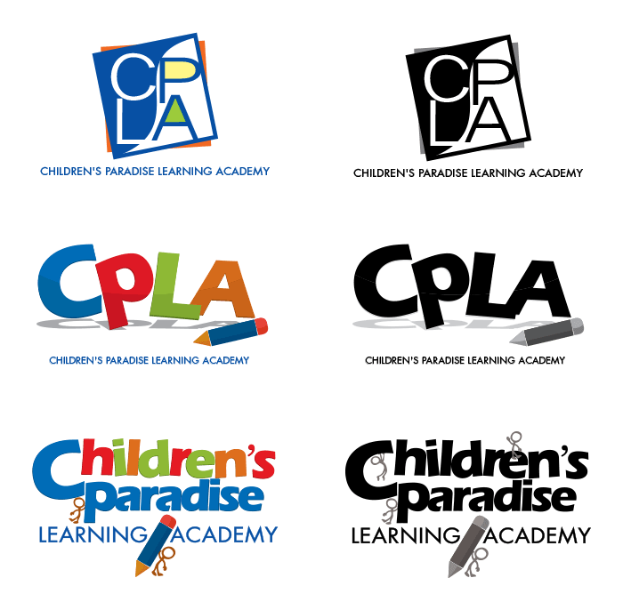 Children's Paradise Learning Academy Brand Development Logo Concepts | ImageLabGraphics.com